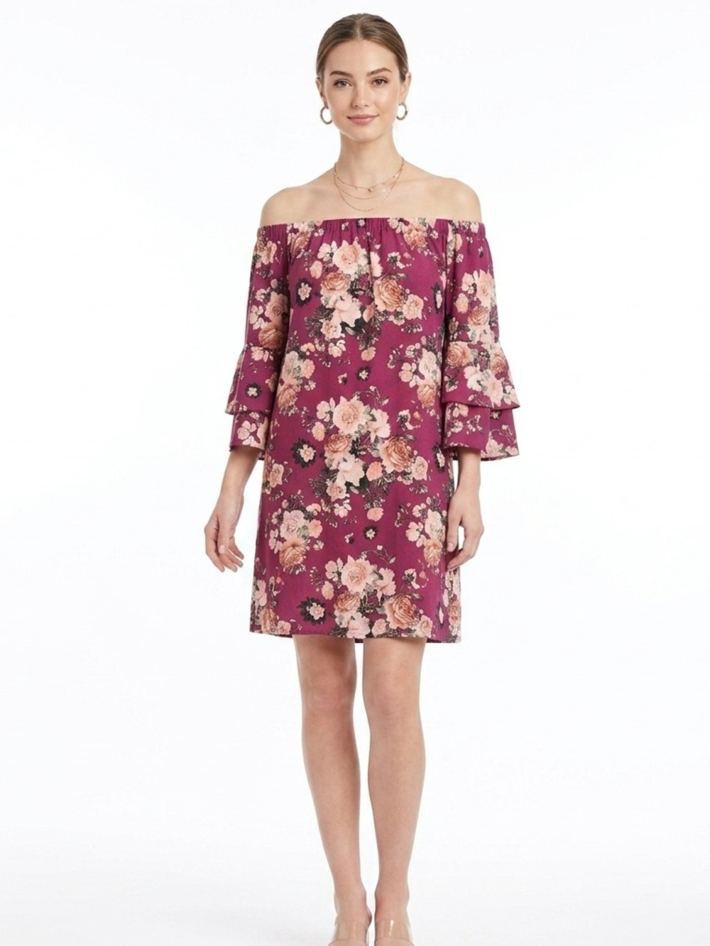 Xhilaration Floral Off Shoulder Dress M
Boho Cottagecore Fairycore Bell Sleeve